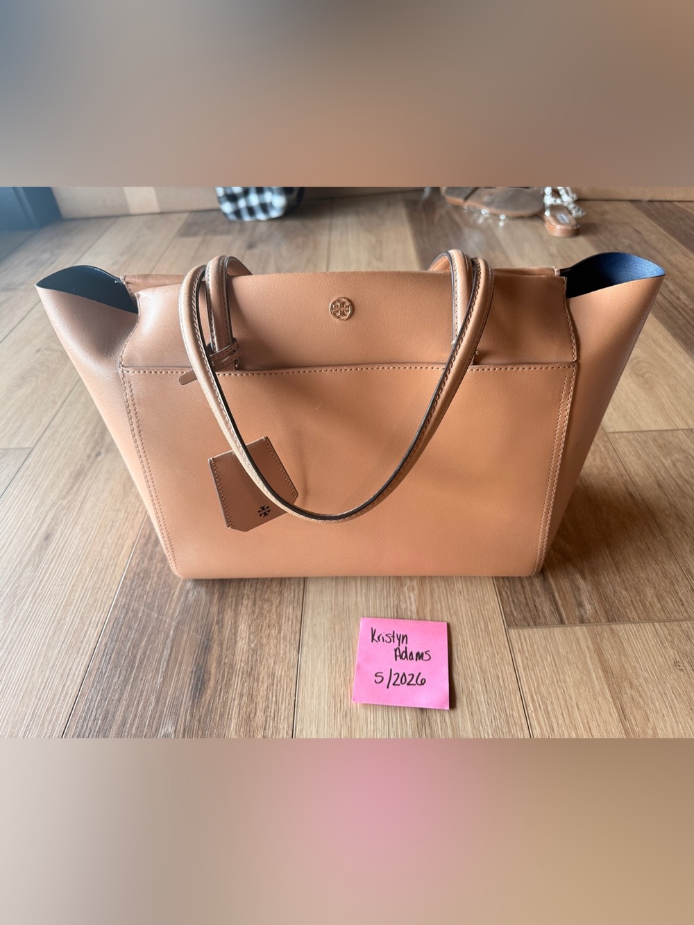 Tory Burch Parker Cardamom/Royal Navy Double-Handle Tote